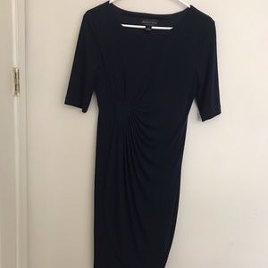 Connected Apparel Navy Knee Length Dress
